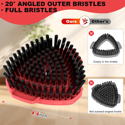 Replacement Scrub Brush for O-Cedar 2-Tank System, 4.4" Triangular Spin Mop Scrubber Head, Heavy-Duty Stiff Bristle Cleaning Brush for Tile, Grout, Bathroom, Kitchen & Floors