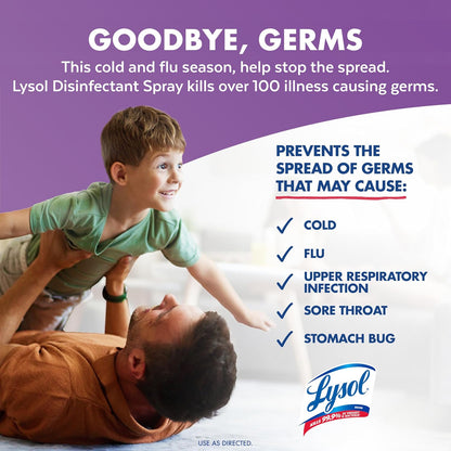 Lysol Disinfectant Spray, Sanitizing And Antibacterial Spray, For Disinfecting And Deodorizing, Early Morning Breeze, 19 Fl Oz (Pack Of 2), Packaging May Vary