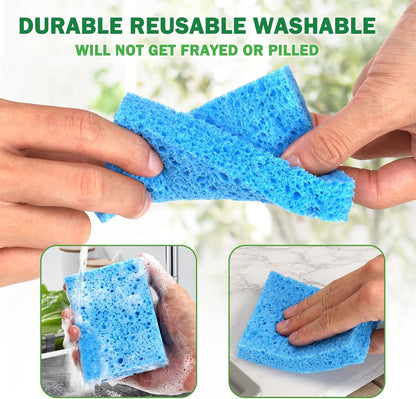 12 Pack Dishwashing Sponges Natural Cellulose Sponges Plant Based Resilient and Reusable Soft Dish Sponges for Washing Dishes DIY Craft Sponge for Fun