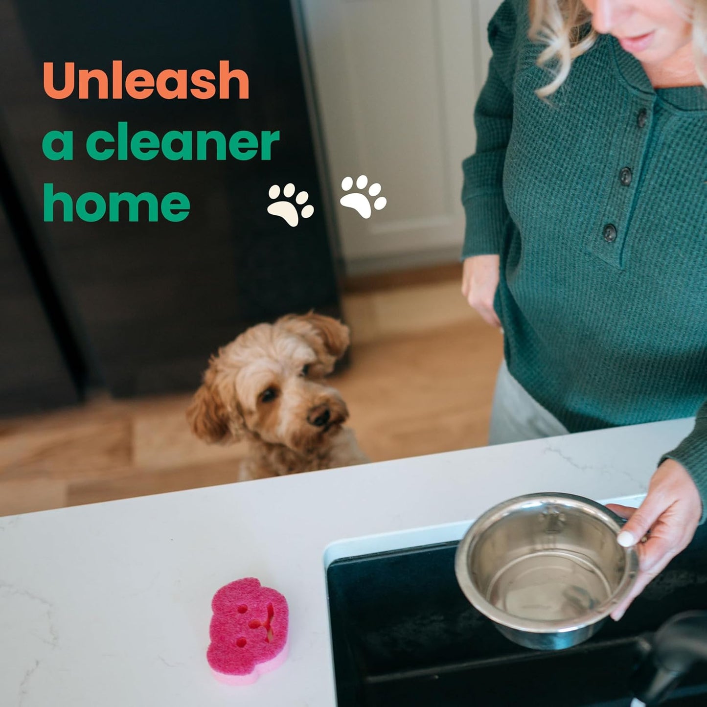 Scotch-Brite Doggone Tidy Non-Scratch Scrub Sponge, Two- Sided, Limited Edition, 1 Sponge