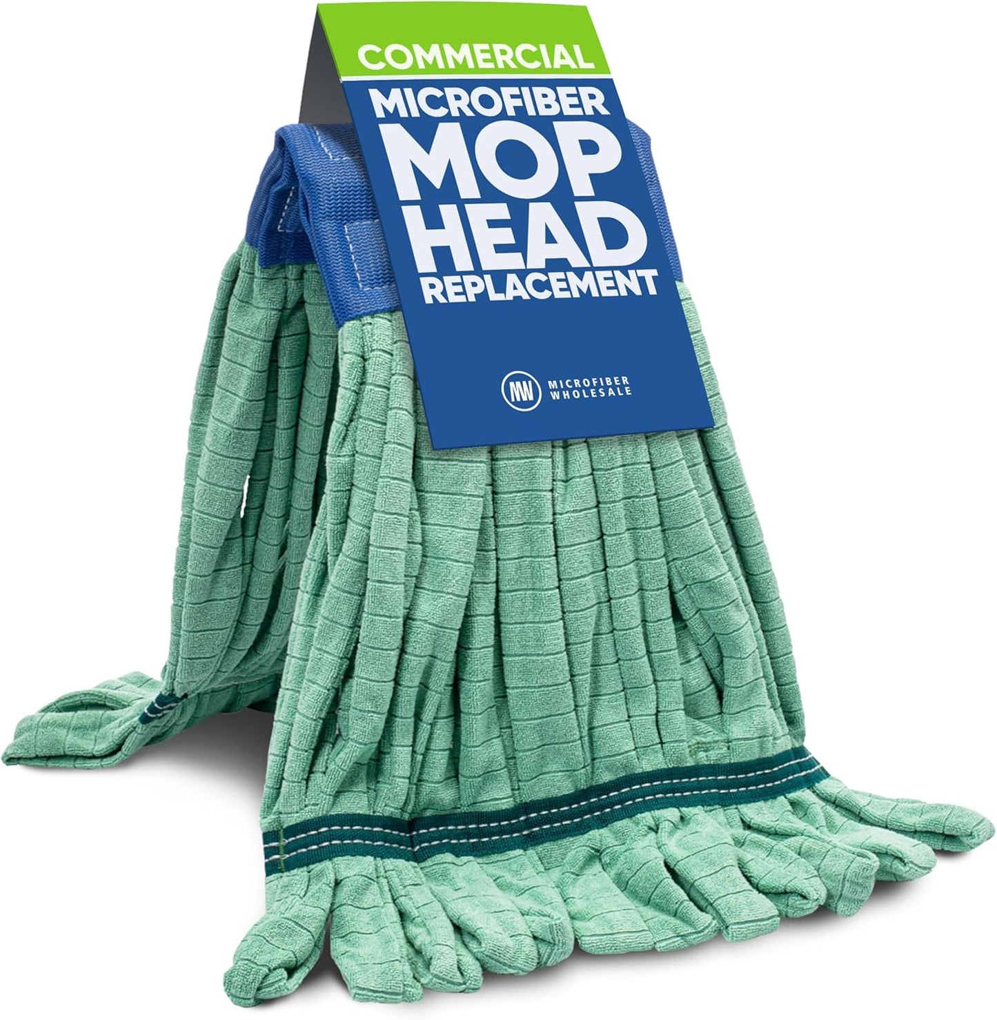 Commercial Mop Head Replacement – 1 Pack Medium Red Microfiber Tube Mop (14 oz.) | Industrial Wet Mops | Refill Heads, Machine Washable, Heavy Duty | Hardwood, Tile, Laminate, Vinyl Floors