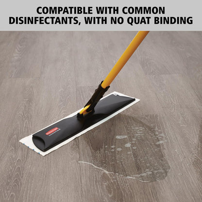 Rubbermaid Commercial Products HYGEN Pulse Single Sided Microfiber Spray Mop Kit for Hardwood/Tile/Laminated Floors Yellow Perfect for Kitchen/Lobby/Bathroom Cleaning