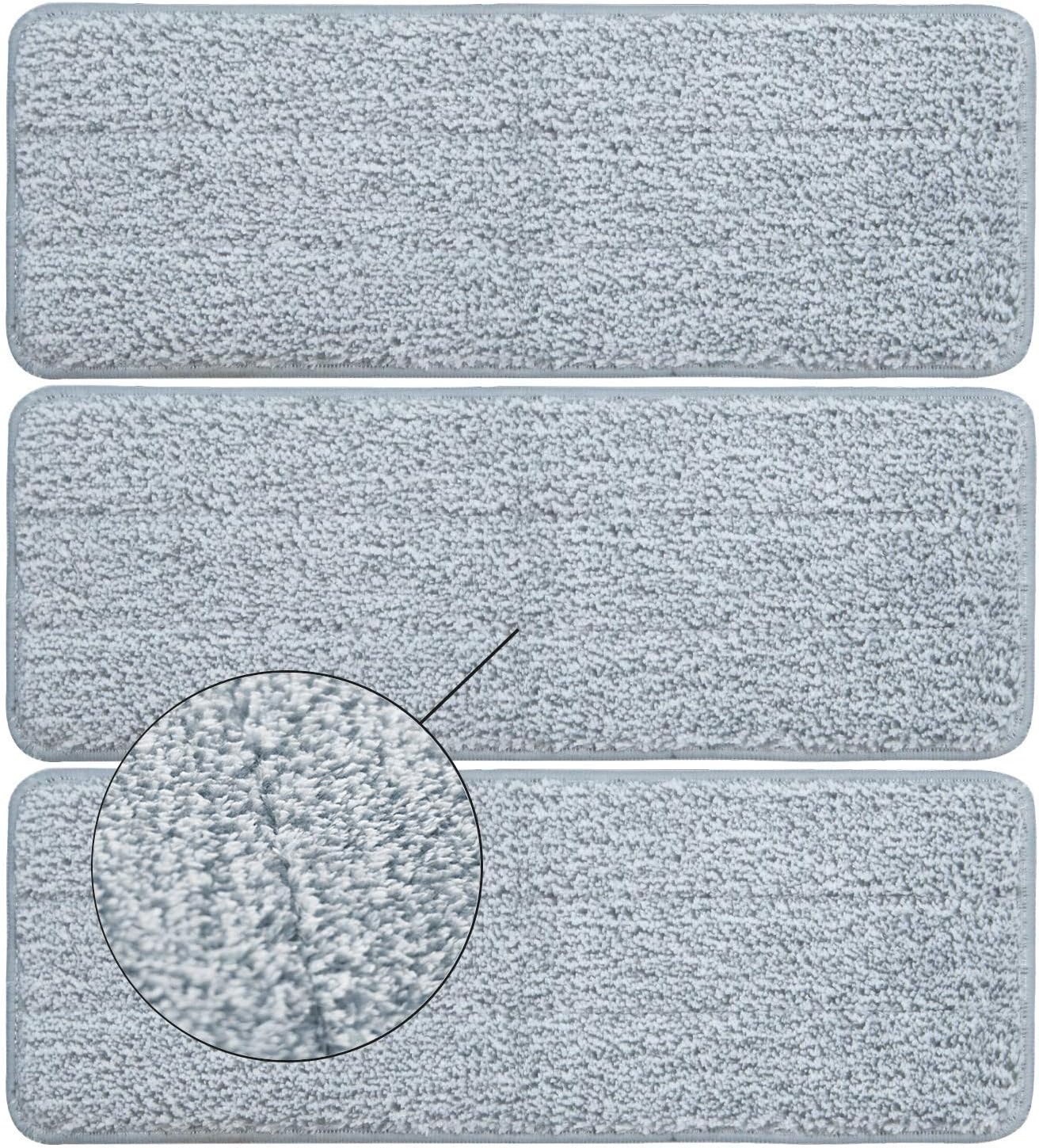Bulletproof Microfiber Mop Replacement Heads - 5 Pack Washable Pads for Floor Cleaning Compatible with Tethys,Joy Moop & Most 11” - 13” Flat Squeeze Mops for Wet/Dry Mopping, Sanitizing, Scrubbing
