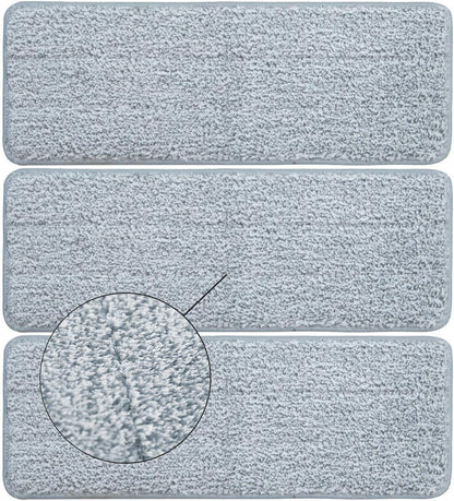 Bulletproof Microfiber Mop Replacement Heads - 5 Pack Washable Pads for Floor Cleaning Compatible with Tethys,Joy Moop & Most 11” - 13” Flat Squeeze Mops for Wet/Dry Mopping, Sanitizing, Scrubbing