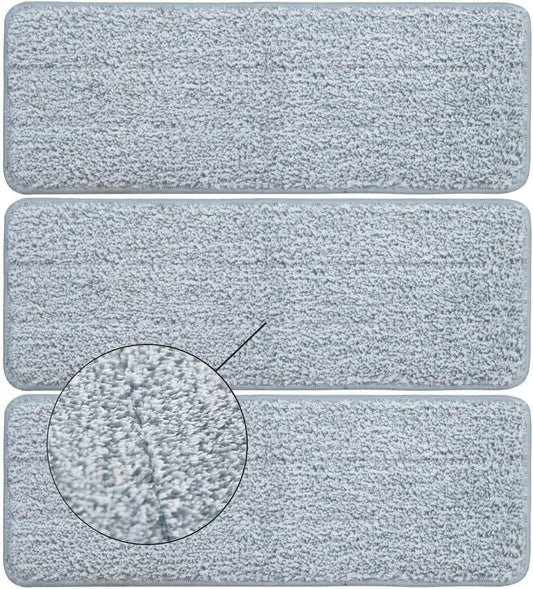 Bulletproof Microfiber Mop Replacement Heads - 5 Pack Washable Pads for Floor Cleaning Compatible with Tethys,Joy Moop & Most 11” - 13” Flat Squeeze Mops for Wet/Dry Mopping, Sanitizing, Scrubbing