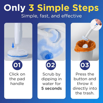 50 Count Toilet Wand Refills for Clorox Toilet Wand, 5X Cleaning Power, Replacement Heads for Clorox Wand, High-Density Disposable Brush Scrubber - No Falling Apart, Fresh Fragrance