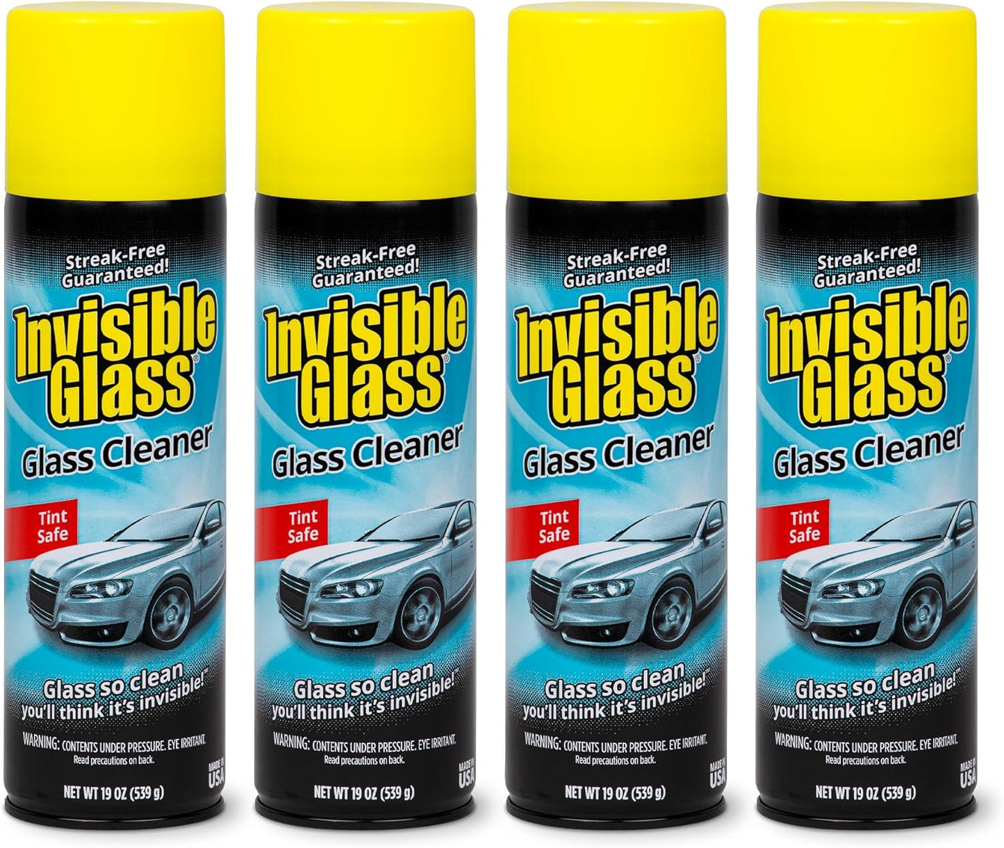 Invisible Glass 91164-2PK Premium Aerosol Glass Cleaner Spray for Car Windshields and Windows, Automotive and Home Window Cleaner, Streak-Free, Ammonia-Free, Tint-Safe – 19 oz (Pack of 2)