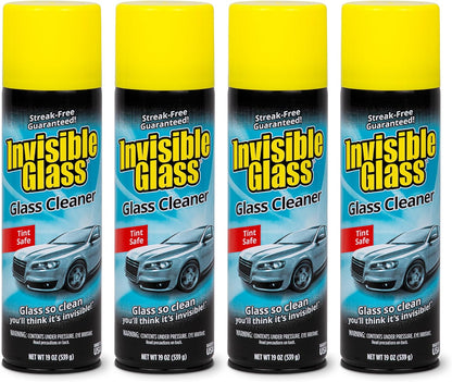 Invisible Glass 91164-2PK Premium Aerosol Glass Cleaner Spray for Car Windshields and Windows, Automotive and Home Window Cleaner, Streak-Free, Ammonia-Free, Tint-Safe – 19 oz (Pack of 2)
