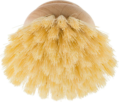 REDECKER Replacement Head for Dish Brush, 1-5/8-inch, Set of 2, 100% Natural Tampico Fiber and Untreated Beechwood, Made in Germany - Natural Dish Brush Replacement Heads