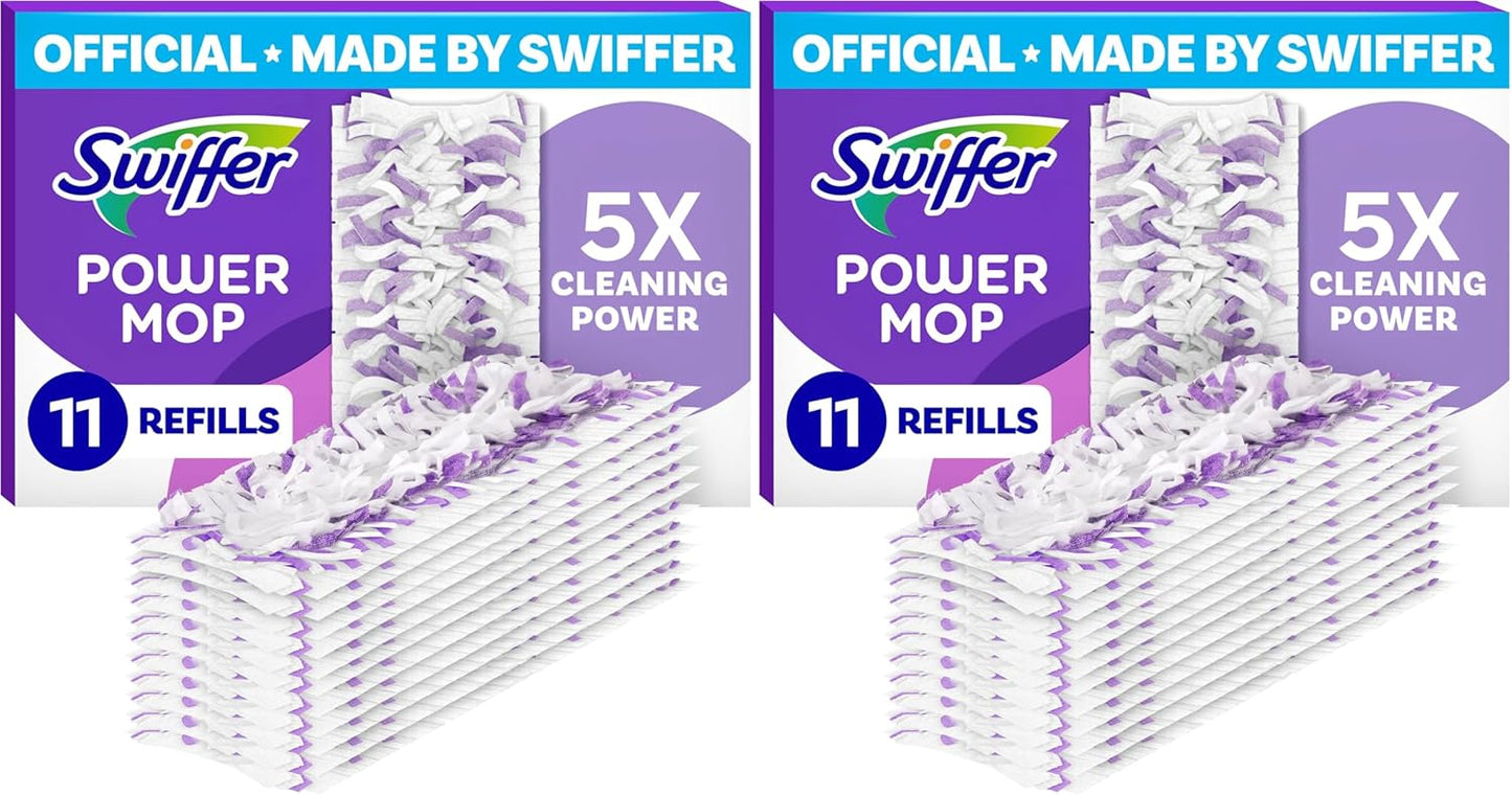 Swiffer PowerMop Multi-Surface Mopping Pad Refills for Floor Cleaning, 11 Count