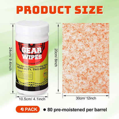 Nuanchu 3 Pack Bike Gear Cleaner Wipes Canisters 240 Count 8 x 12-inch Bike Chain Cleaner Tool Cleaning Wipes Grime Defense Wipe Double Sided Citrus Scented Degreaser Grime Towels for Your Bikes