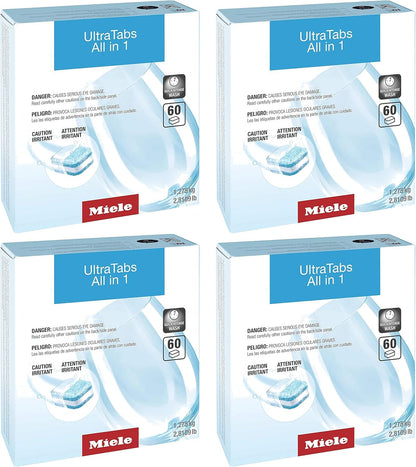 Miele Original GS CL 2406 T UltraTabs All in 1 Dishwasher Detergent Tablets, Multipack of 240 - 11657590
