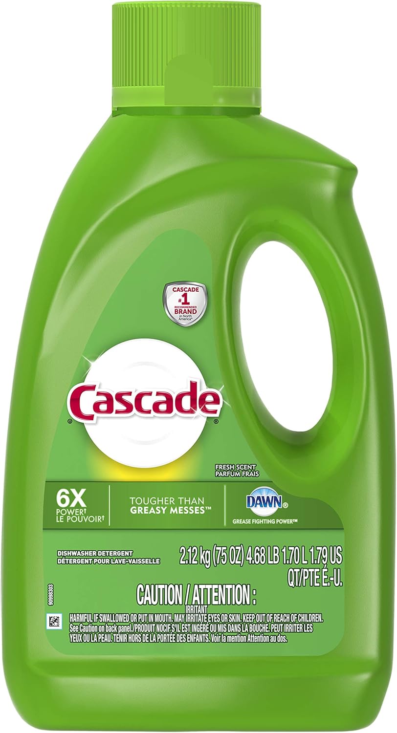Cascade Dishwasher Detergent Gel, Fresh Scent, 75 oz