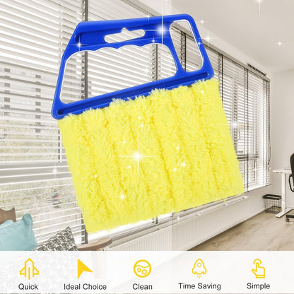 JIEYAO 2PCS Blind Cleaner Tools, Microfiber Window Blind Duster Washable 7-Finger Blind Cleaner Tool Duster for Window Blinds Air Vents Fans Venetian Shades Dust Dirt