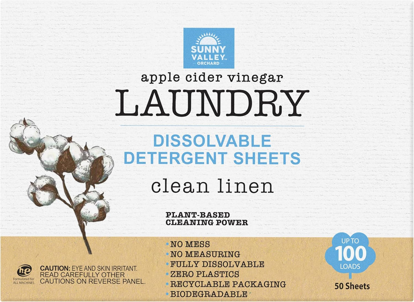 Biodegradable Laundry Detergent Sheets – Clean Linen (2 Pack)