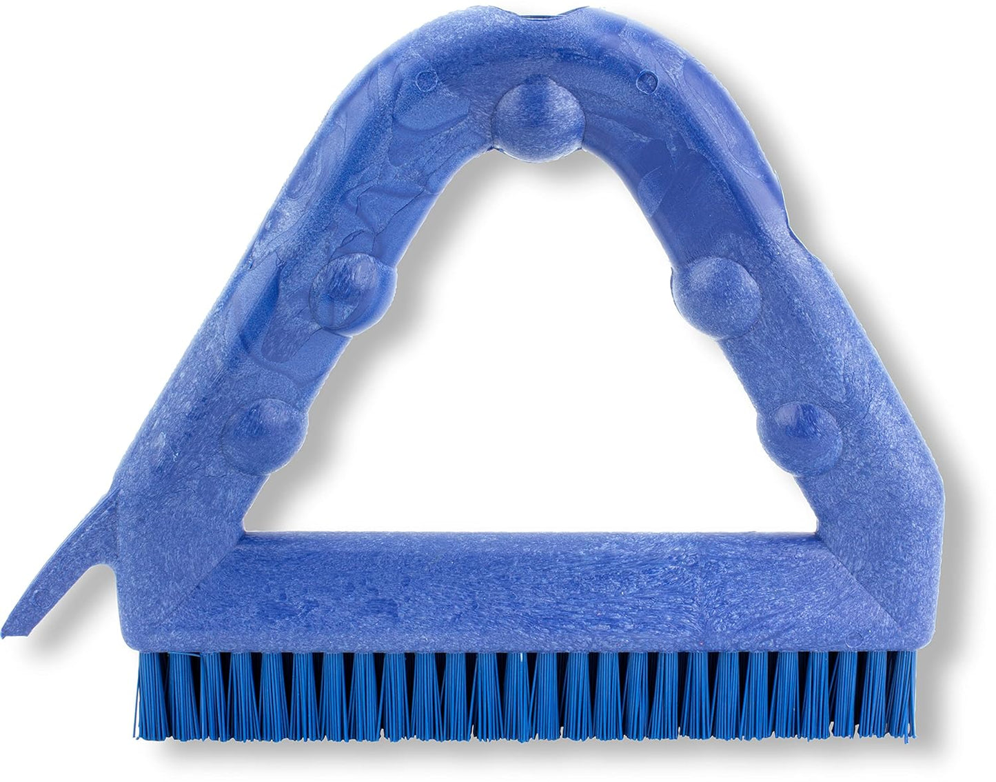 SPARTA Plastic Commercial Grout Brush, Triangle-Shaped Scrub Brush with Scraper and Two Threaded Holes for Attaching Handle (Sold Separately), 9 x 7 x 7 Inches, Gray