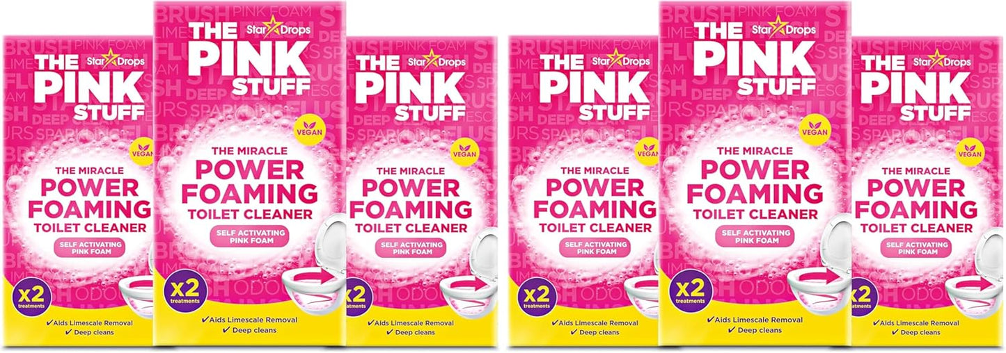 Stardrops - The Pink Stuff - The Miracle Power Foaming Toilet Cleaner - 2 Treatments - Self Activating Pink Foam Pack of 1 (7 Ounce)