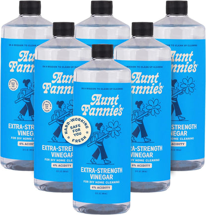 Aunt Fannie's Extra Strength Cleaning Vinegar, 32 Ounce, Multipurpose Household Cleaner, No Added Scents, Dyes, or Other Additives, Pack of 1