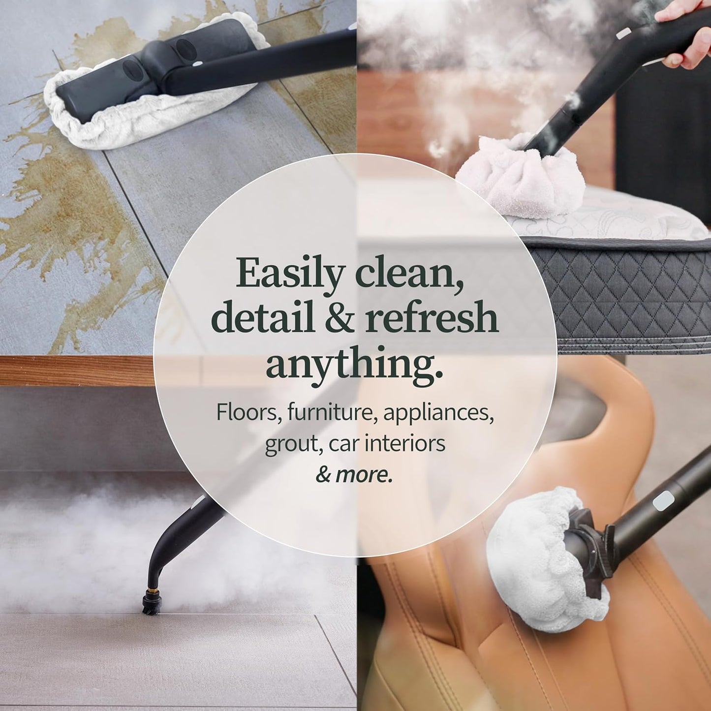 Dupray Neat Steam Cleaner with the Awesome Bag, Multipurpose Steamer for Floors, Grout & Upholstery, Chemical-Free Cleaning, Large Tank, 18-Piece Accessory Kit