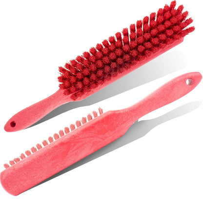 SPARTA Handheld Soft Counter Brush 8 Inch Bristle Span, Multi-Use Dust Brush with 5 Inch Handle for Tables, Countertops, and Delicate Surfaces, Polyester, Orange
