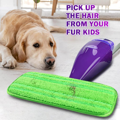 Orighty Microfiber Mop Pads Compatible with Swiffer Wet Jet, Reusable Swiffer Wet Jet Pads Refills, 12 Pack Machine Washable Replacement Pad for Multi Surface Wet & Dry Cleaning