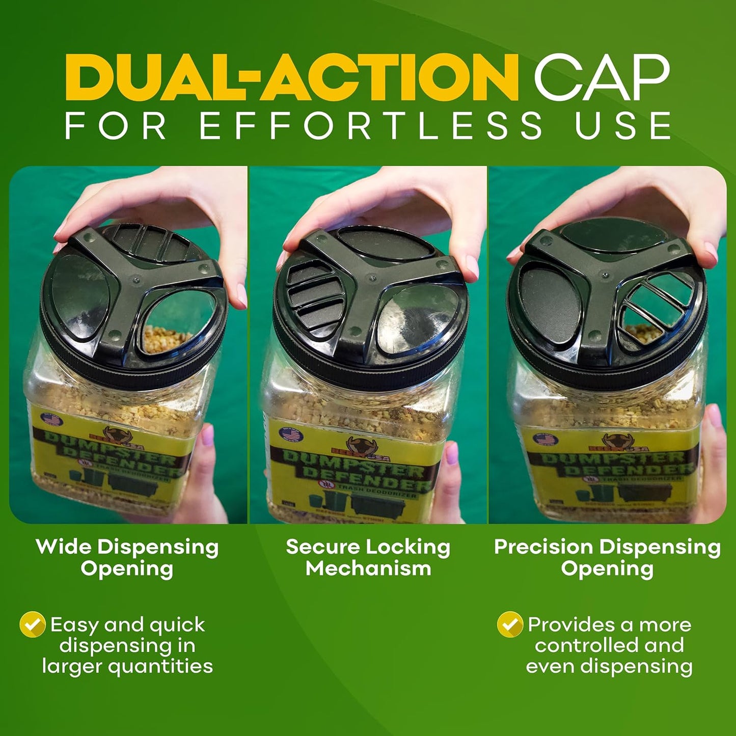 BEEST Dumpster Defender - 1.5lbs Outdoor Trash Can Deodorizer & Liquid Waste Absorber (Made in USA) Biodegradable Trash Can Odor Eliminator - Powerful Garbage Deodorizer for Always-Fresh Bins - 7 Cups
