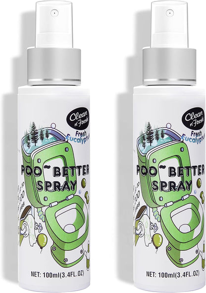 Clean-n-Fresh Toilet Spray, Wild Peony Scent, Bathroom Odor Eliminator & Air Freshener For Room, Trash Cans, Shoes, Fabrics, 3.4 Fl Oz(2 Pack)