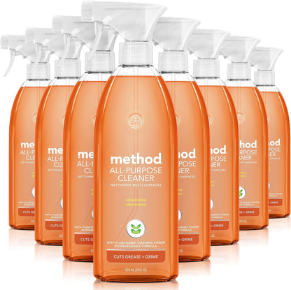 Method All-Purpose Cleaner Spray, French Lavender, Perfect for Most Counters, Tiles and More, 28 Fl Oz, (Pack of 4)