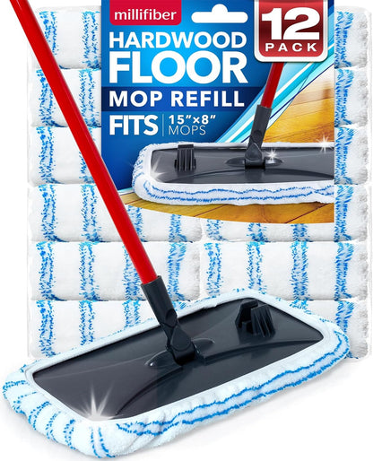 Millifiber Microfiber Mop Refills 15x8 Inches, 3-Pack (Mop is Not Included)