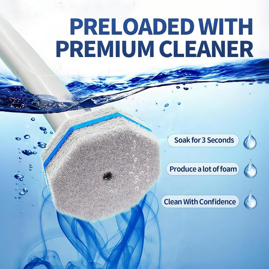 Disposable Toilet Bowl Brush with 36 Toilet Wand Refills Pads Replacement Heads, Toilet Cleaning Stick,Toilet Bowl Cleaner Wands Holder and Set, Toilet Cleaning System Starter Kit