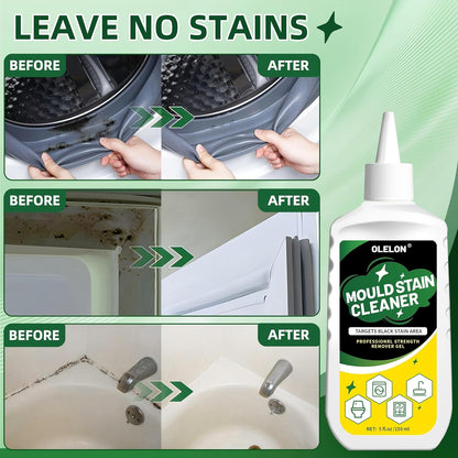 OLELON Mold Stain Remover Gel for Washing Machine Cleaner Front Loader Rubber Grout Cleaner Home Stain Removal Gel for Washer Showers Bathroom and Floor Tile - 300ML
