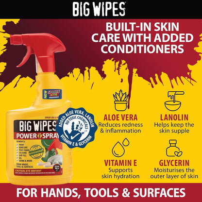 BIG WIPES Heavy Duty Industrial Hand Cleaning Wipes, Textured Scrubbing Degreaser Wipes for Mechanics and Tool Cleaner – 80 Count Canister (1 Pack)