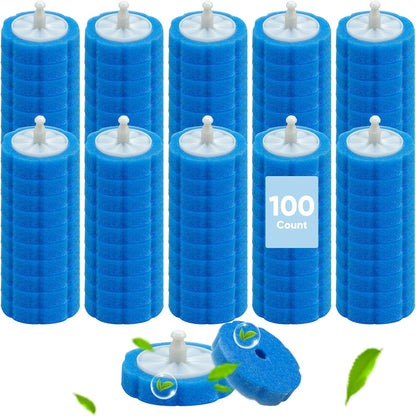 100pcs Disposable Toilet Wand Refills, Replacement Brush Heads Compatible With Clorox Wand Refill System, Upgrade Fiber Cleaner Heads for Closestool Cleaning (not included brush rod)