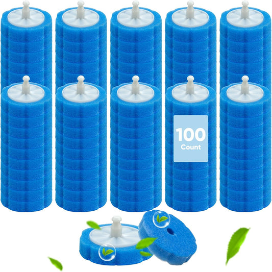 100pcs Disposable Toilet Wand Refills, Replacement Brush Heads Compatible With Clorox Wand Refill System, Upgrade Fiber Cleaner Heads for Closestool Cleaning (not included brush rod)