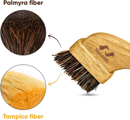 All-Natural Grout Brush Set | Wooden Cleaning Brush for Tile and Floor | Durable Floor Scrubber for Bathroom and Kitchen | Eco-Friendly Household Cleaning Tools
