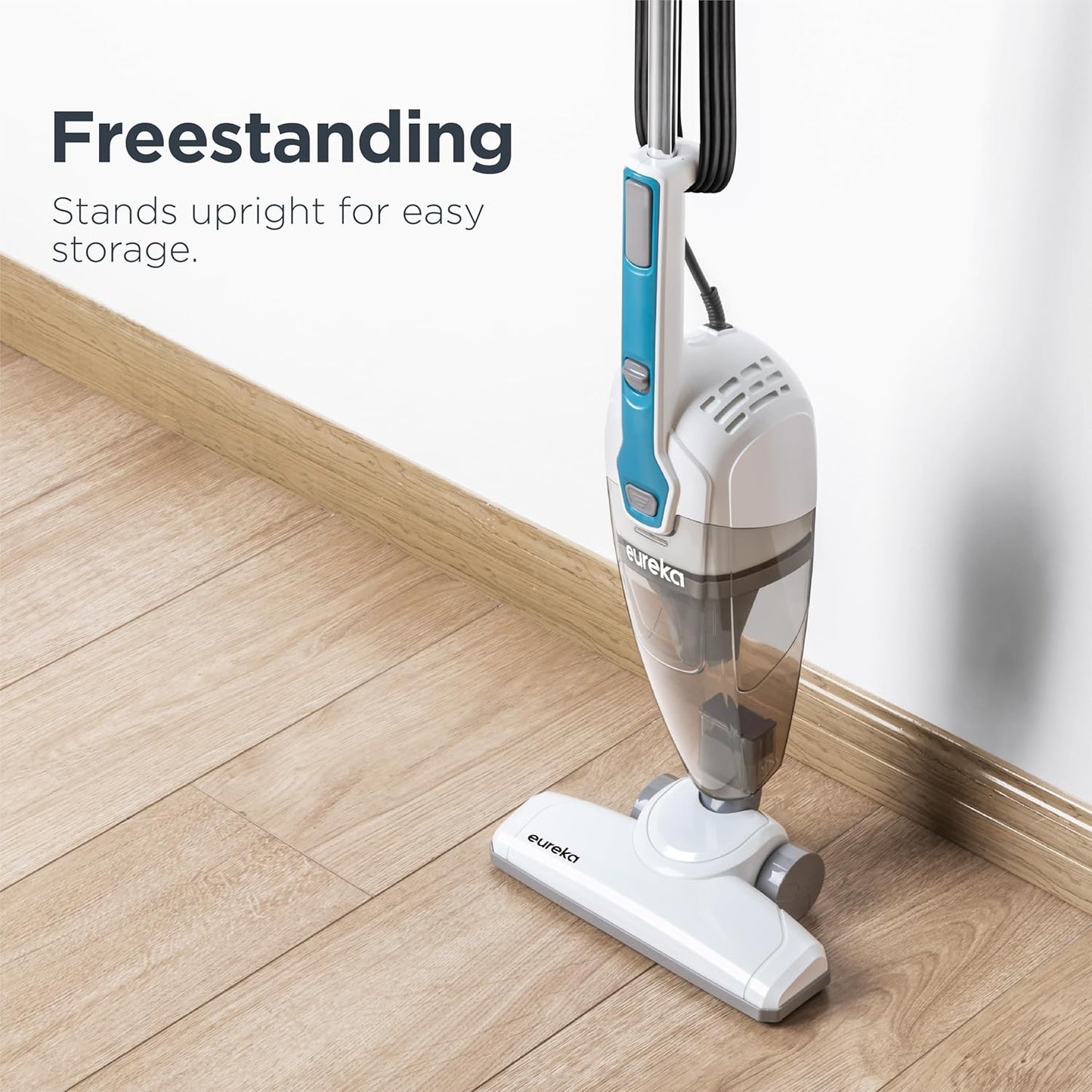 Eureka Blaze Stick Vacuum Cleaner, Powerful Suction 3-in-1 Small Handheld Vac with Filter for Hard Floor Lightweight Upright Home Pet Hair, Dark Black