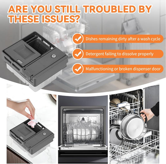 UPGRADED W10861000 W10620296 Dishwasher Detergent Dispenser Compatible With Whirlpool KitchenAid Maytag Dishwasher Detergent Dispenser Replacement Parts WDT750SAHZ0 WDTA50SAHZ0 WDT730PAHZ0 WDT970SAHZ0