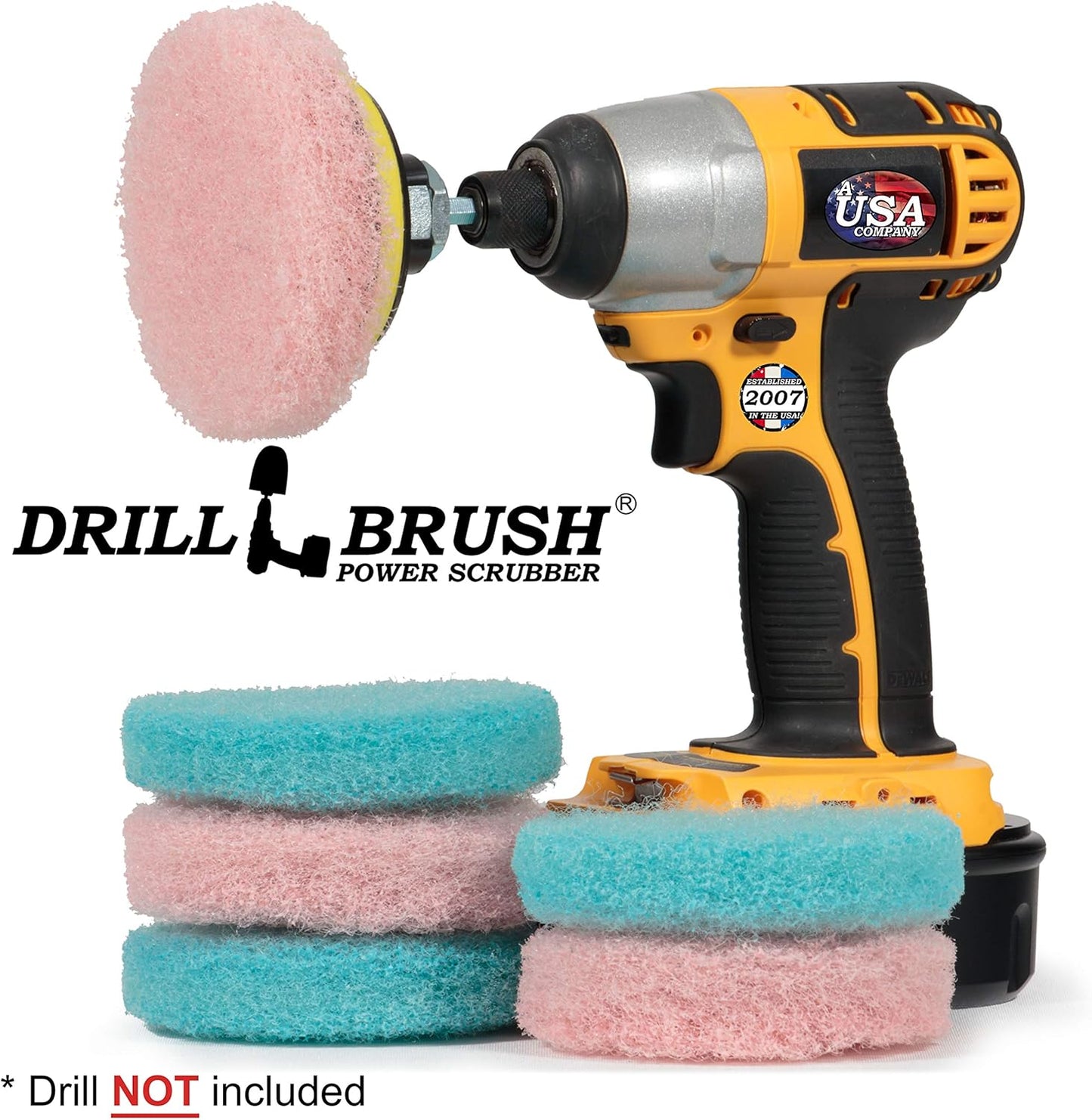 Bathroom - Cleaning Supplies - Drill Brush Power Scrubber Pads - Shower Cleaner - Bathtub - Bath Mat - Bathroom Sink - Tile Cleaner - Baseboard Cleaner - Vinyl Flooring - Hard Water Stain Remover