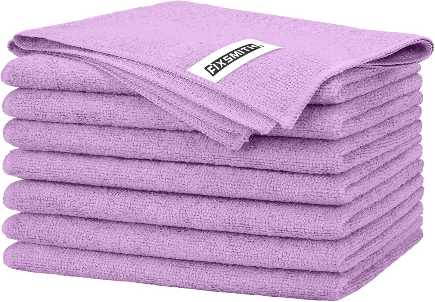 FIXSMITH Microfiber Cleaning Cloth - Pack of 8, Size: 12 x 16 in, Multi-Functional Cleaning Towels, Highly Absorbent Cleaning Rags, Lint-Free, Streak-Free Cleaning Cloths for Car Kitchen Home