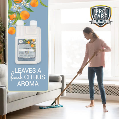 ProCare Floor Cleaner (Made in USA) | Tile, Stone, Laminate, Vinyl & Natural Wood Floor Cleaner for Mopping, Household Supplies, Cleaning Solution with Citrus Aroma - 1 Gal (128 Fl Oz)