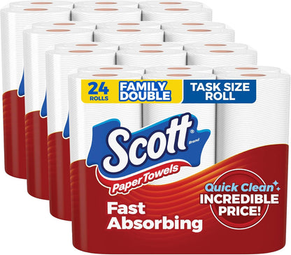 Scott Paper Towels, Choose-A-Sheet, 30 Double Rolls = 60 Regular Rolls (108 Sheets Per Roll)