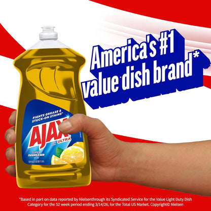 Ajax Ultra Super Degreaser Dish Soap, Lemon Scent, 52 fl. oz. (149861)