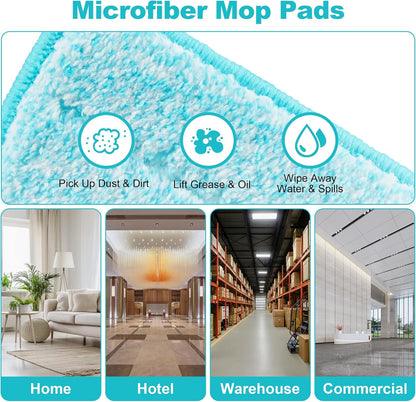 JOYMOOP 18 Inch Dust Mop for Hardwood Floors, Heavy Duty Industrial Wet Dry Mops with Telescopic Handle, Includes 5 Microfiber Mop Pads