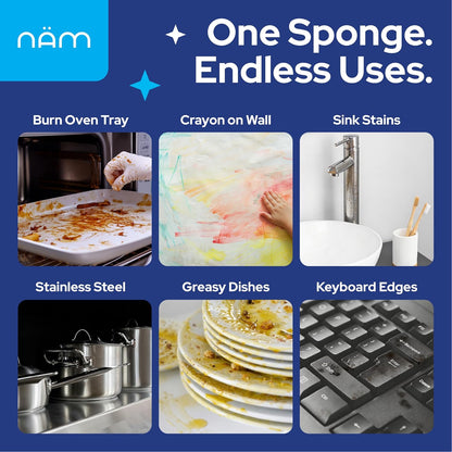 Magic Eraser Sponge, 50 Pack Extra Dense Melamine Cleaning Pads – Multi-Surface Cleaner for Kitchen, Bathroom, Walls, Floors, Baseboards, Sink, Scuff Marks & Grease Removal