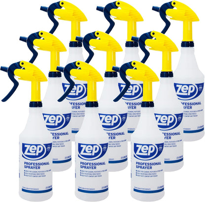 Zep Vinegar Pro Multi-Surface Cleaner (Case of 4) & Professional Sprayer Bottle (Case of 9) - R48410 & HDPRO9 - No-Rinse Professional Grade Formula with Fresh and Clean Scent