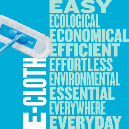 E-Cloth Flexi-Edge Floor & Wall Duster Head - Reusable Microfiber Dust Mop Replacement for Floor Cleaning, Traps Dust, Pet Hair & Debris, Washable, Hardwood, Tile, Wood, & Laminate - 1 Pack