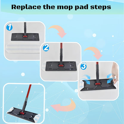 Replacement Mop Pads Compatible with Ocedar H2prO Flat Mop,Refills for O-Cedar H2pro Flat, Machine Washable Reusable Microfiber Mop Heads Replacements for Ocedar H2Pro 5 PCS