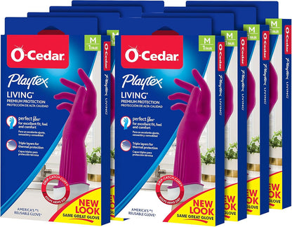 PLAYTEX Living Reuseable Rubber Cleaning Gloves (Small, 1 Pack), Premium Protection Reusable Household Gloves