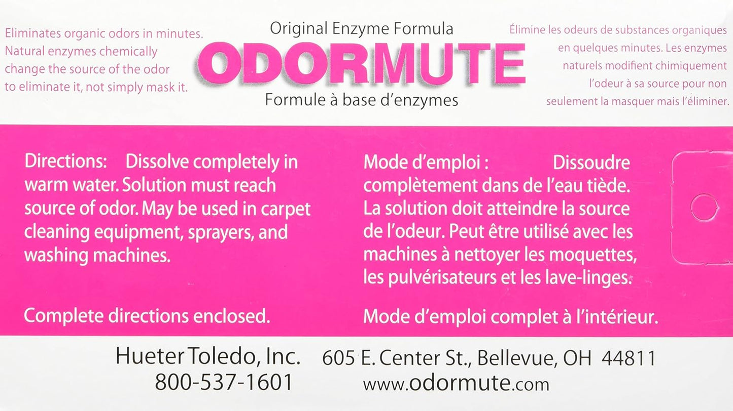 Doggie Dooley Odormute, Unscented - 15oz Cleaning Powder Concentrate - Break Down Pet Odor on Carpets, Fabrics and Kennels - Mix-with-Water Cleaning Formula, Makes Up to 20 Gallons