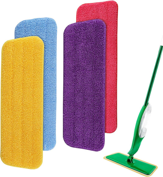 8 Pack Spray Mop Refills Compatible for Libman Freedom Spray Mop, Reusable & Washable 16in Microfiber Floor Cleaning Mop Pads for Spray Mop